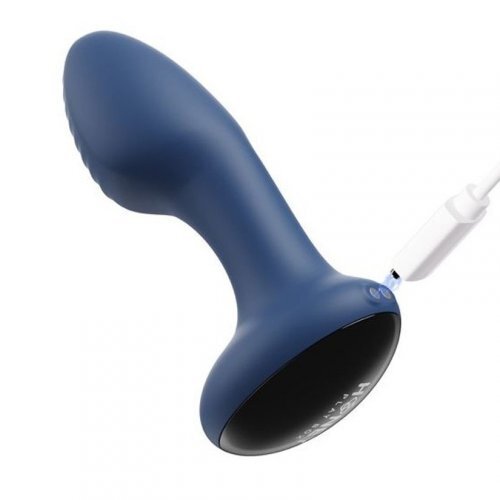 Frenzy Pressure Sensing App Compatible Rotating Butt Plug - Blue