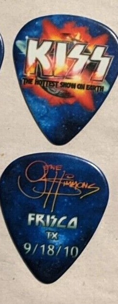 KISS 9-18-2010 FRISCO TX  Hottest Show On Earth Guitar Pick GENE SIMMONS