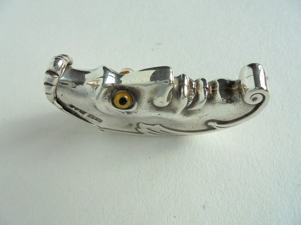 Solid Silver Man ln The Moon Vesta Case