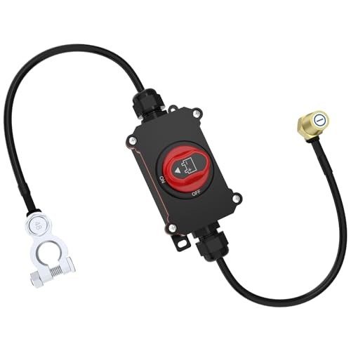 Waterproof Battery Cut Off Switch with Wire Top Post Battery Disconnect Switch