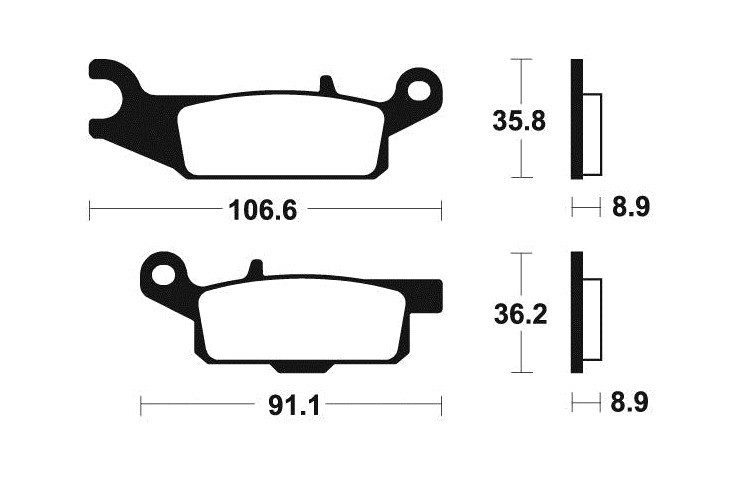 TECNIUM SINTERED BRAKE PADS MO351