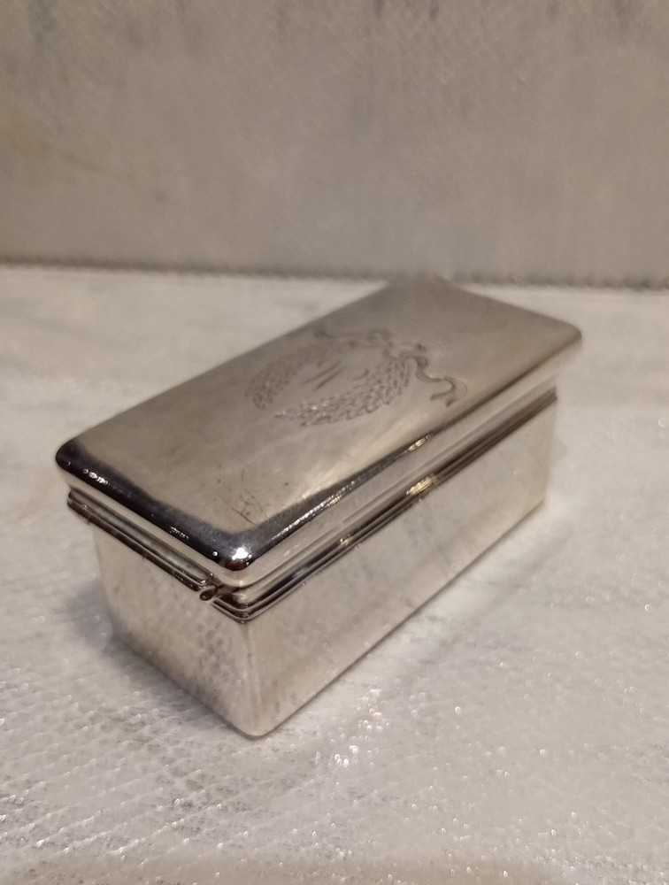 Solid Silver Edwardian Box London 1908 G H James & Co.