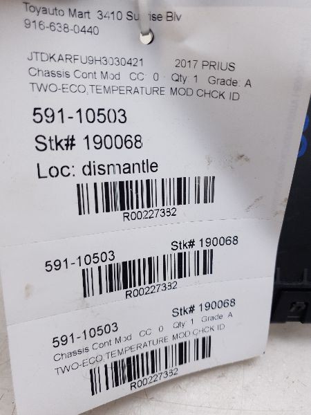 2017 TOYOTA PRIUS A/C BLOWER MOTOR CONTROL MODULE ECM ASSEMBLY