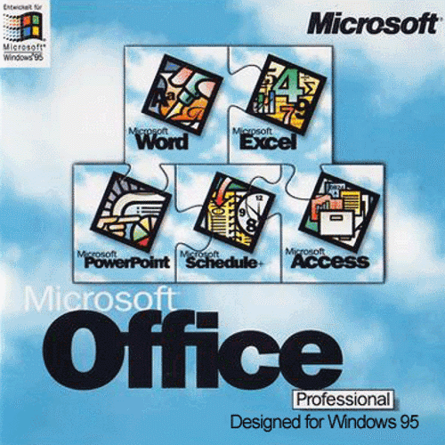 Vintage Microsoft Office Pro for Windows 95 on CD-ROM Word Excel PowerPoint