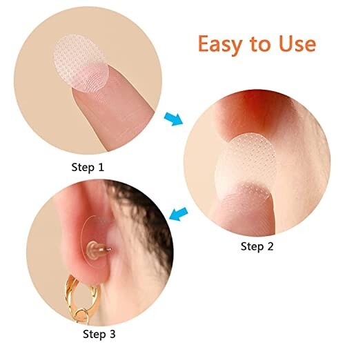Hypoallergenic Clear Earring Support Patch - 60 Units