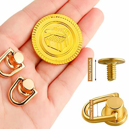 12 Pieces D Ring Stud Screw Ball Post Head Buttons With D Ring And Stud Screw