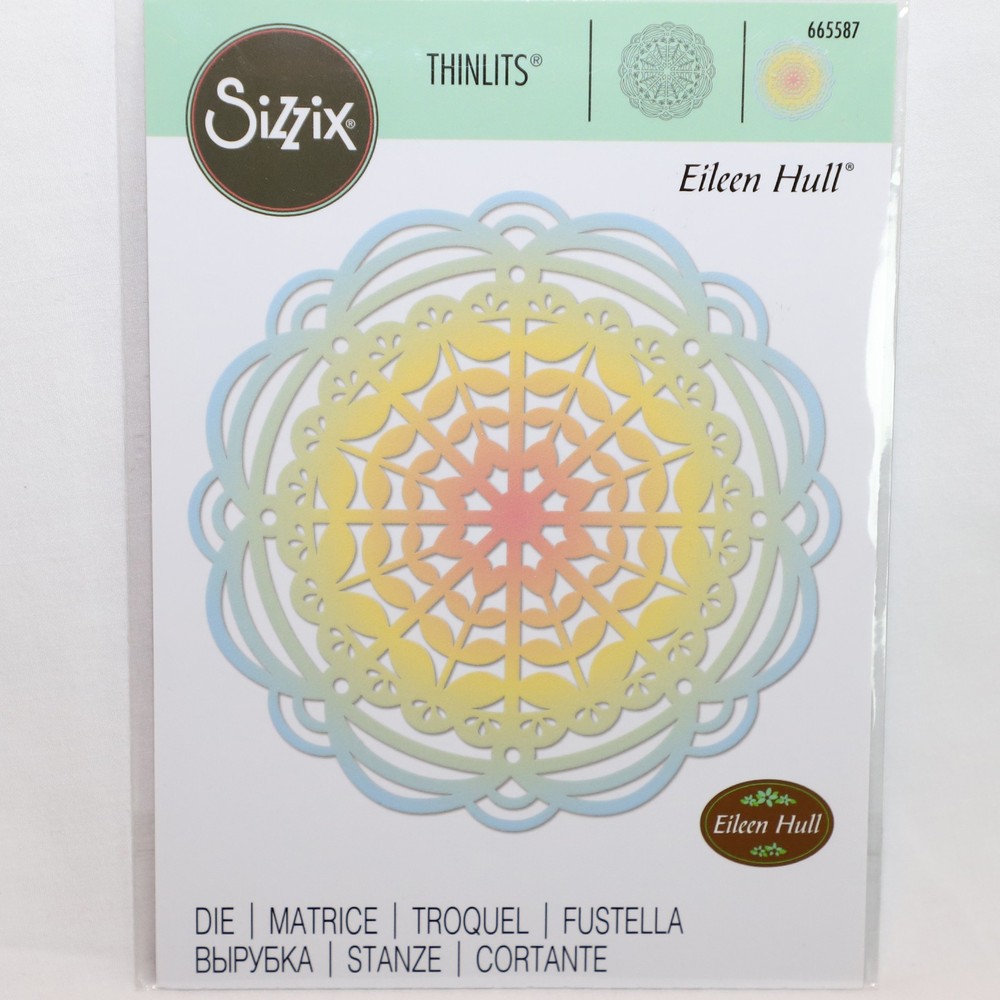 Sizzix Heart Mandala 665587 Eileen Hull Thinlits Die New Scalloped Doily Round