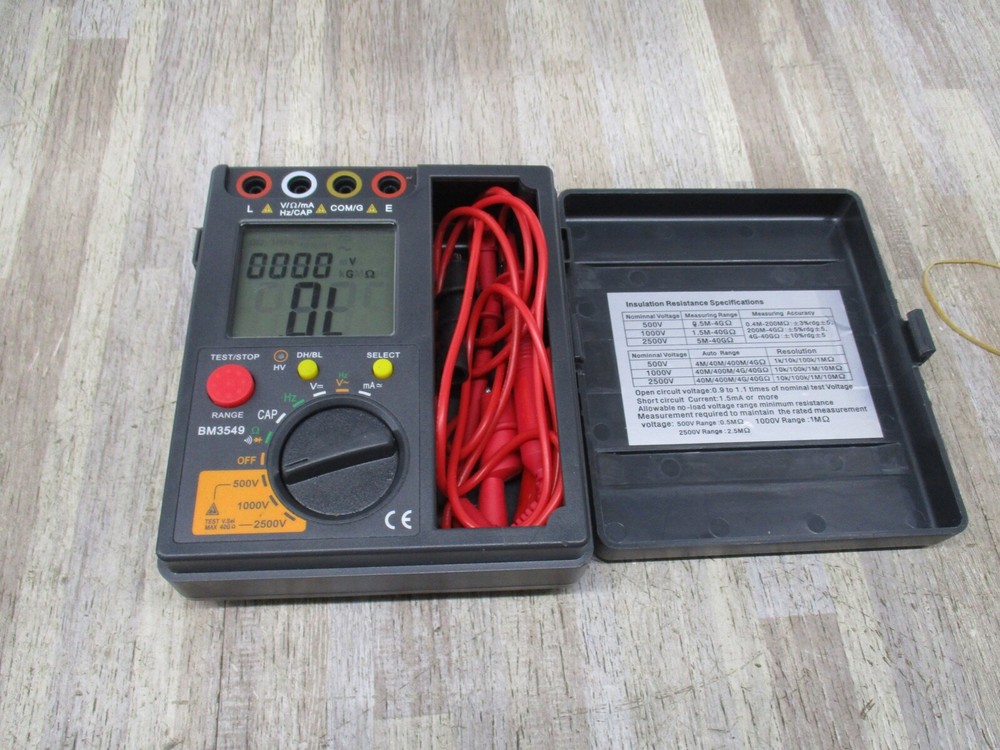 Sinometer BM3549 Digital Multimeter & Insulation Tester 2500V 40 GOhm
