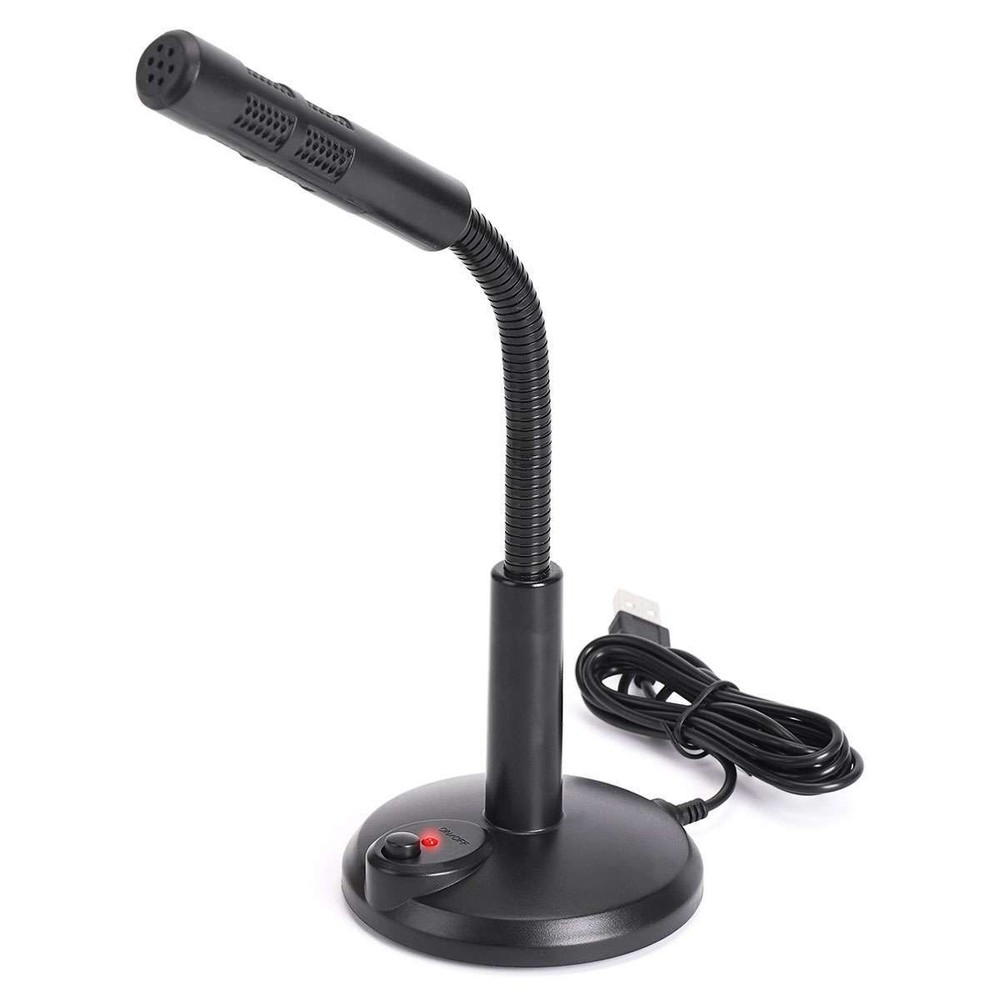 Computer Mini Condenser Microphone USB Stand Recording Mic For PC Desktop Laptop