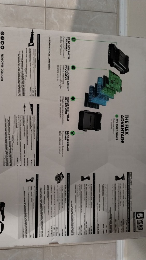Flex FXM601-2B 24V Cordless Drill/Driver - 6 Piece