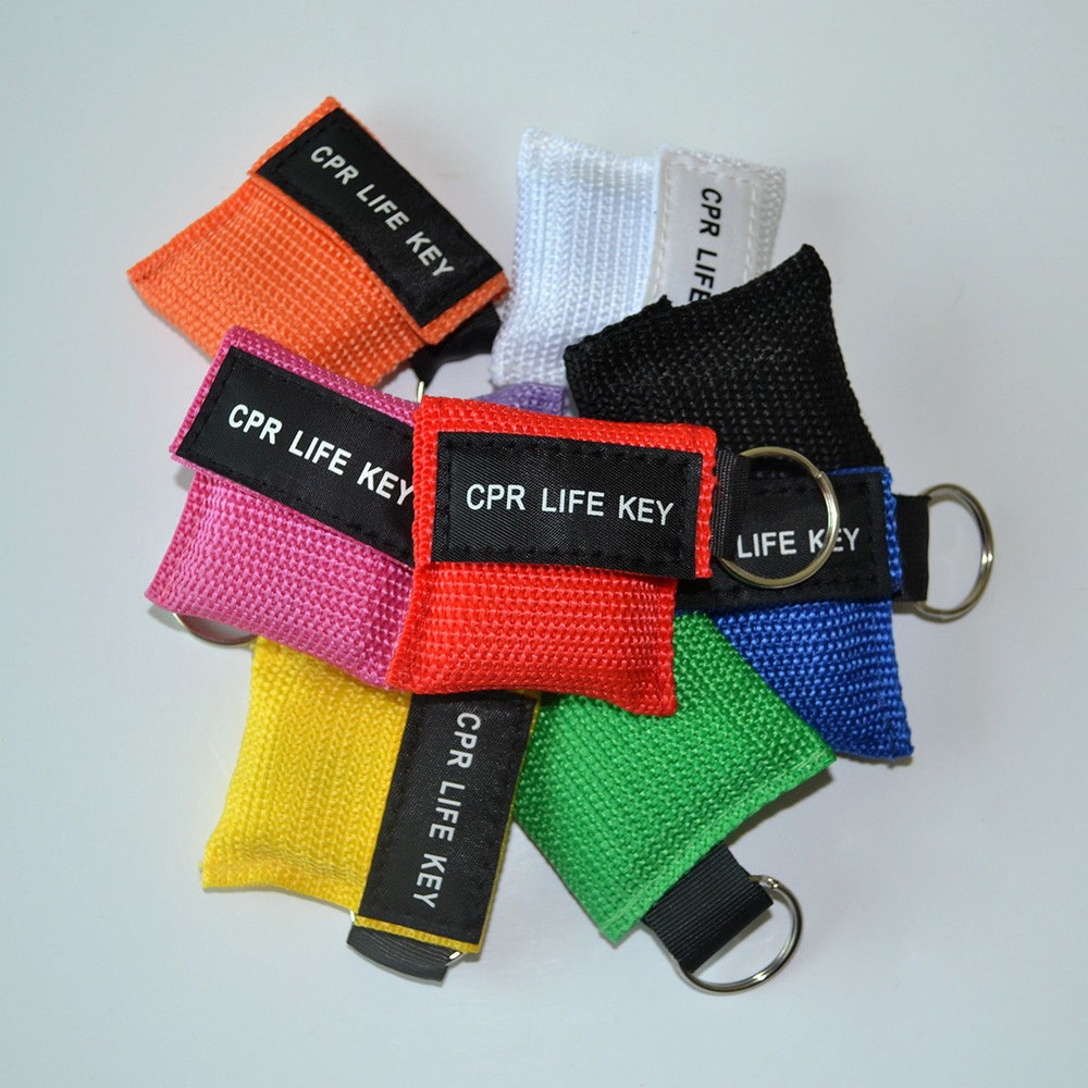 10 pcs CPR Keychain Face Shield CPR Face Mask For First Aid Training