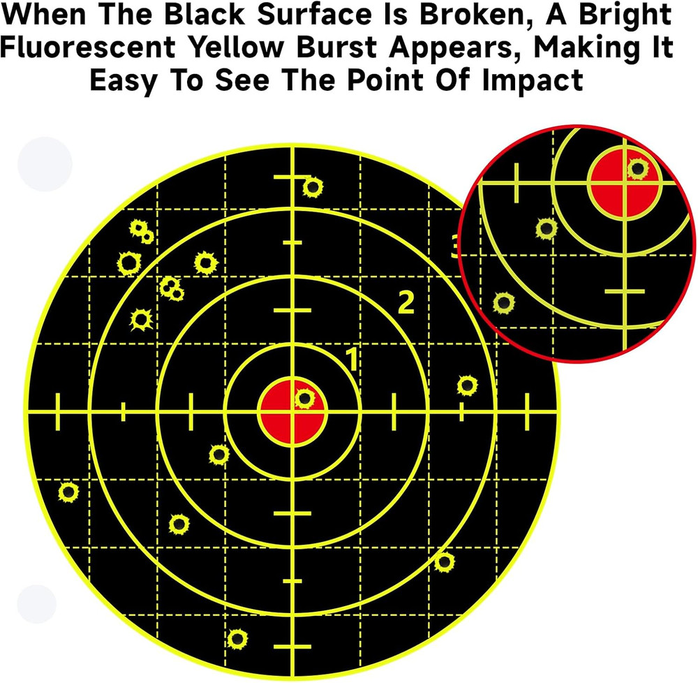 Shooting Splatter Targets Stickers - 250Pcs 3'' Targets for Shooting Range React