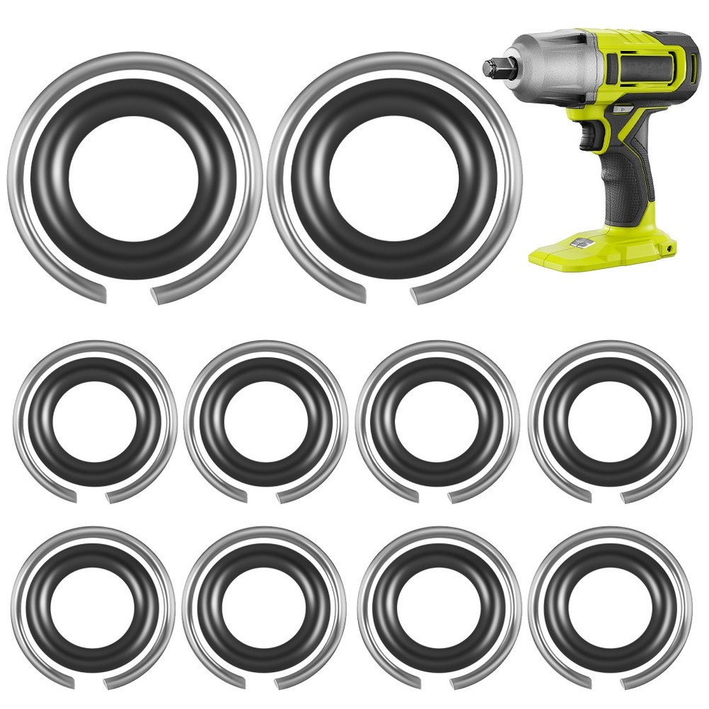 10Sets Impact Wrench Socket Retainer Ring Replacement with Ring