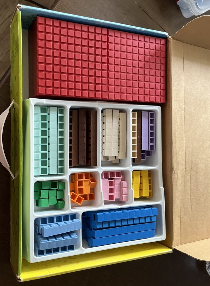 Math U See Manipulatives Integer Block Kit-All blocks &extra blocks & container