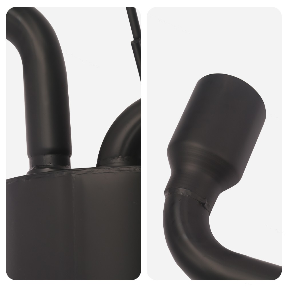 For 07-17 Jeep Wrangler JK 2/4DR Matte Black Dual CatBack Exhaust Muffler System