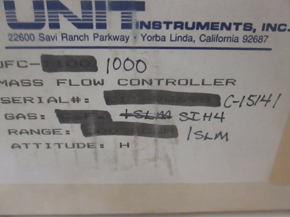 Unit UFC-1000 Mass Flow Controller SIH4, 1 SLM, New