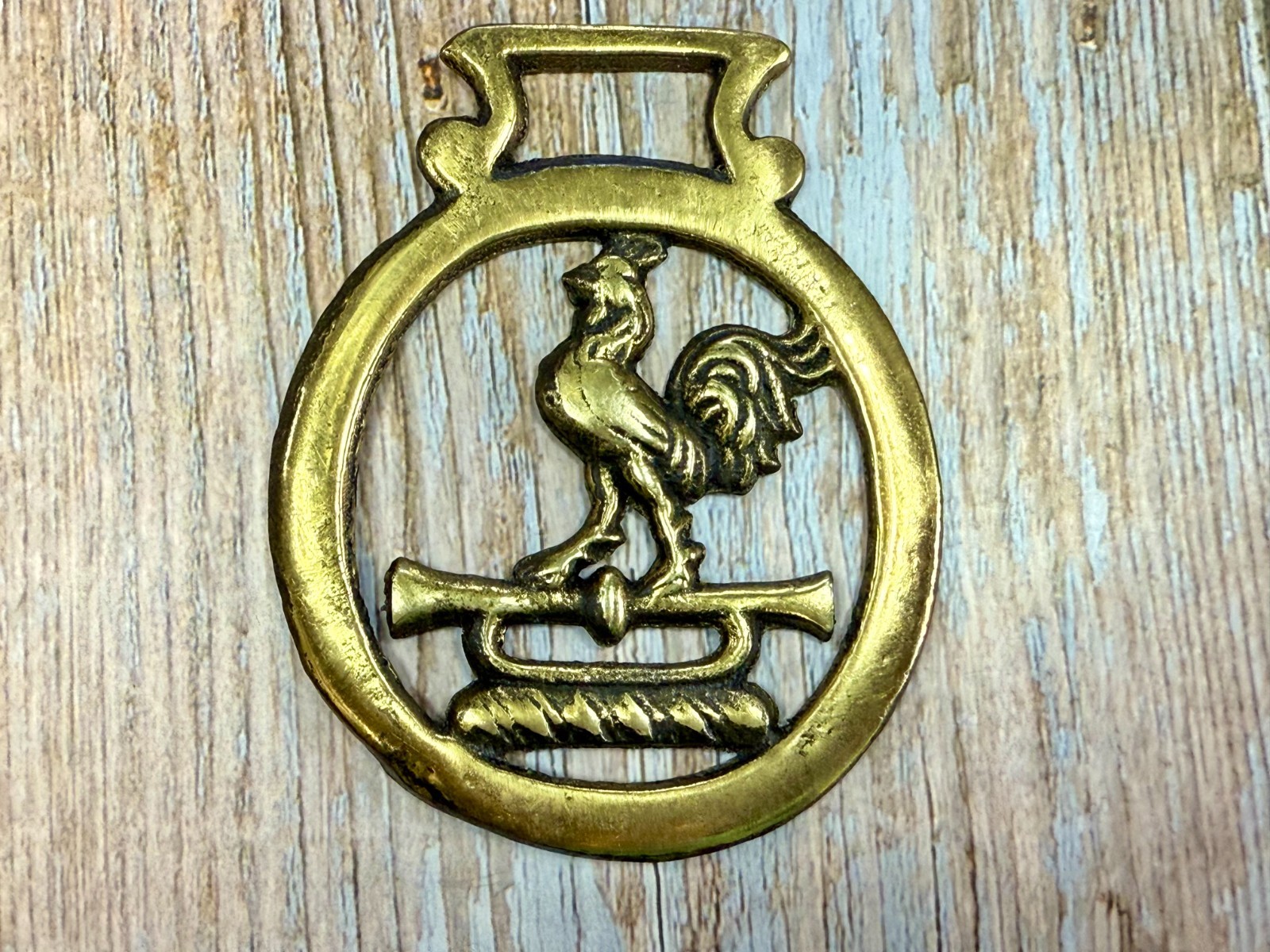 Rooster Cockerel Trumpet Openwork Bridle Harness Horse Saddle Medallion