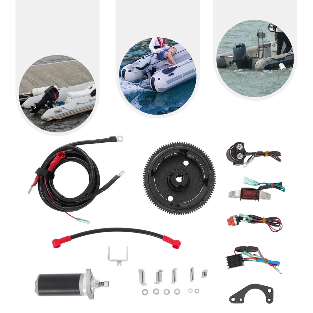 Electric Starter Conversion Kit for Dongfa 2-Stroke 9.8HP Outboard Motor