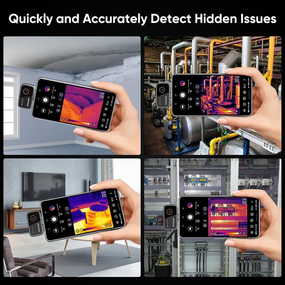 Compact 192x192 Thermal Imaging Camera for Android - Water Leak Detection