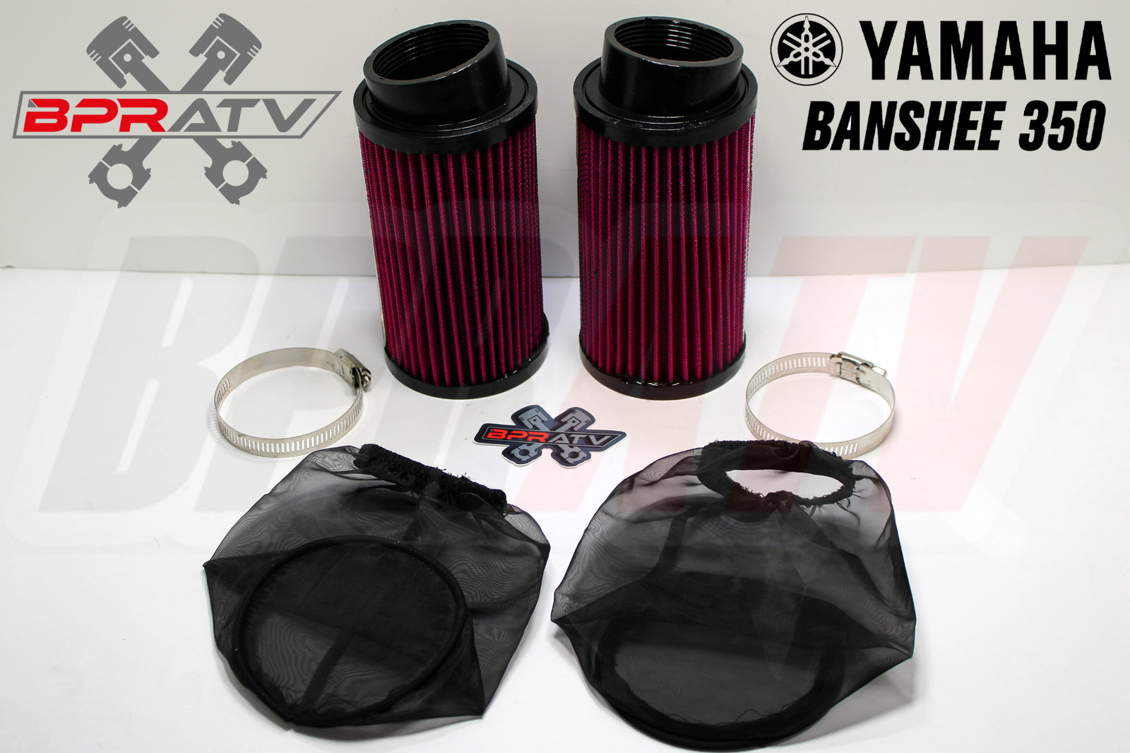 Yamaha Banshee K+N Style PWK 33 34 35 35mm Carbs Air Filter Pods OUTERWEARS Pair