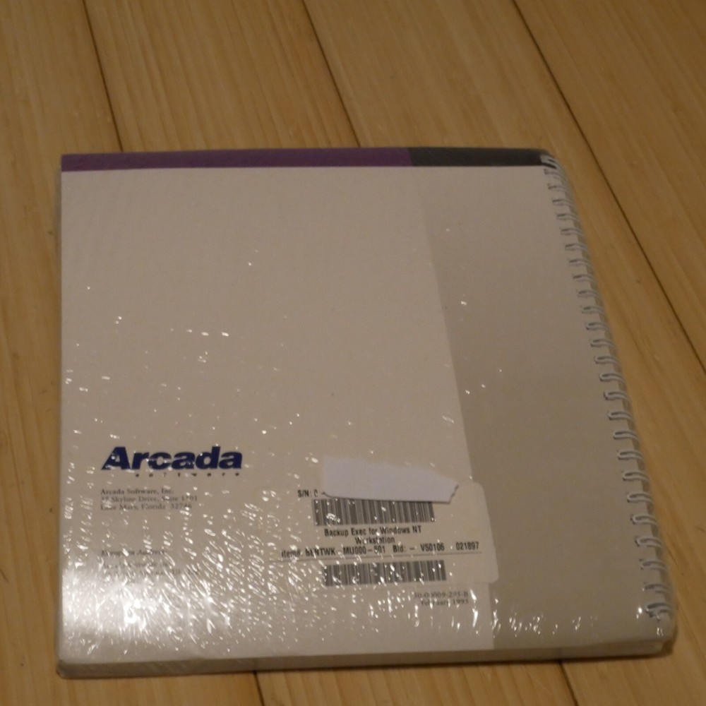 NOS Sealed Backup Exec Windows NT Workstation Edition Seagate Arcadia Software