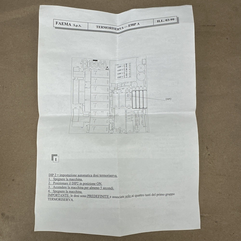 Faema Espresso Machine Control Board E91 Diplomat S - E97 A/S - D92 A - E98P A