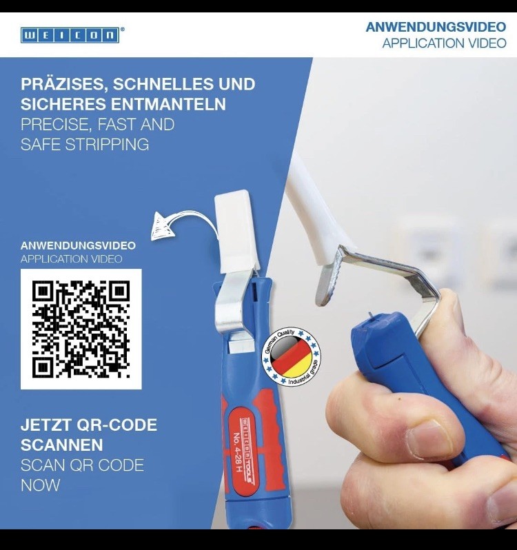 Cable Stripper No. 4-28 H | Cable stipping tool with hooked blade | adjustabl...