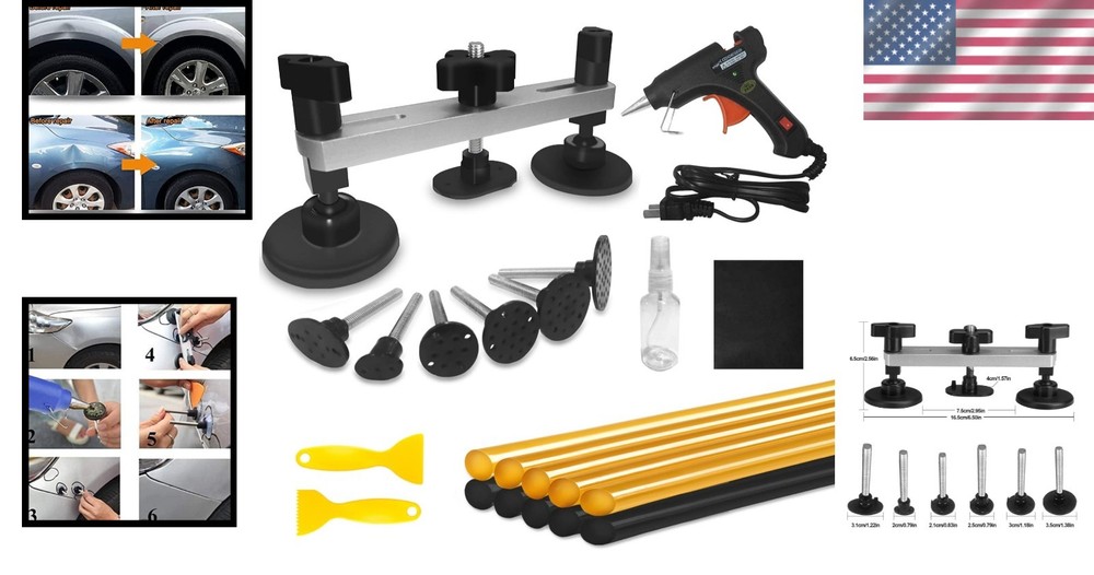 Paintless Dent Repair Kit with Bridge Puller - Effortless Dent Removal