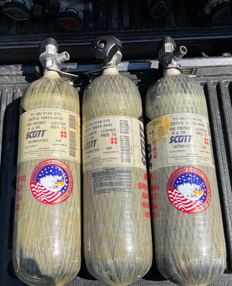 Scott SCBA 4500 psi 30 minute. Cylinder/bottle air Tank, Mfr. Date 2005-2006