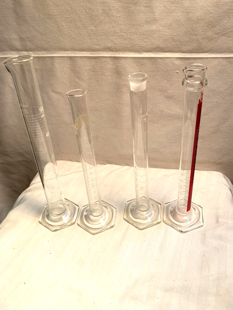 4 Corning Pyrex Graduated Cylinder