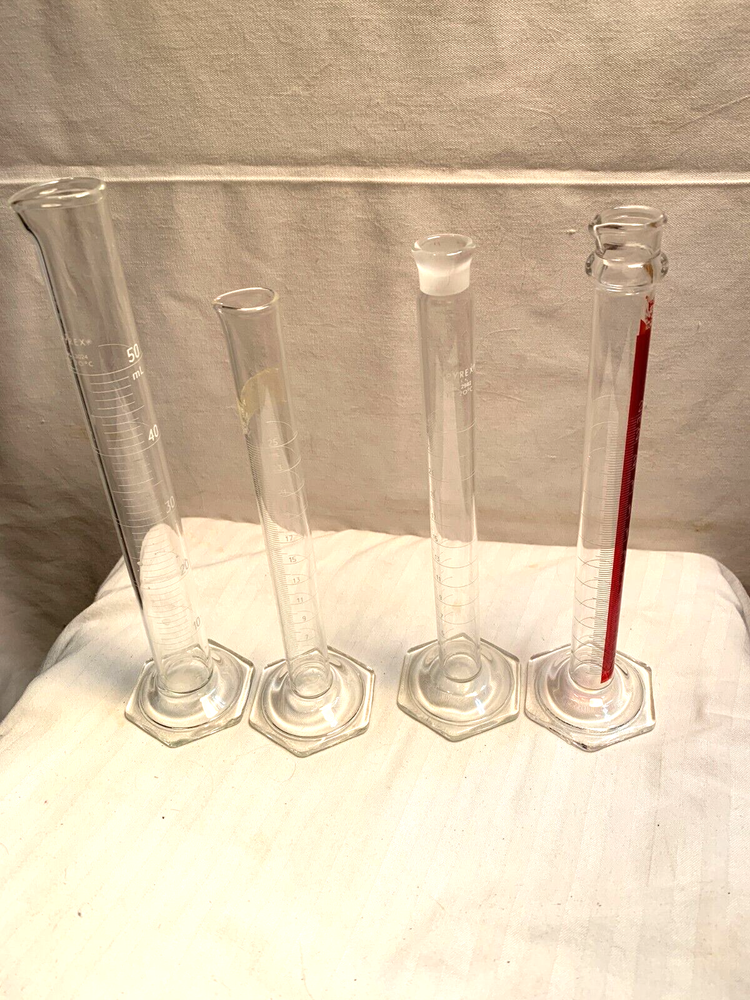 4 Corning Pyrex Graduated Cylinder