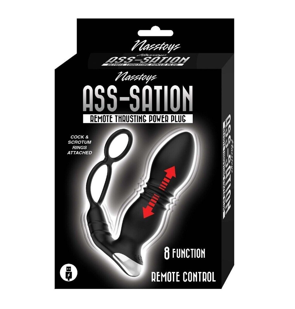 Ass-Sation Wireless Remote Control Thrusting Power Anal Butt Plug Vibrator