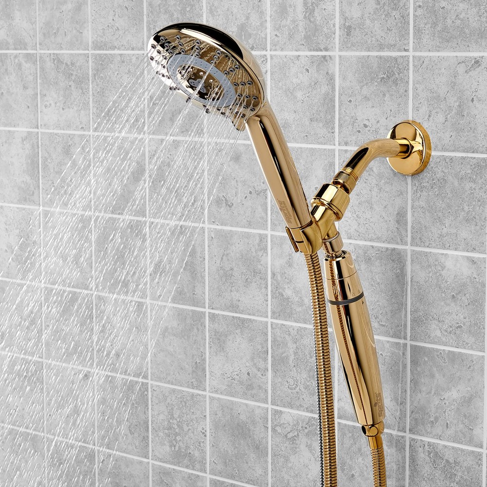 HF2-GD 2 Shower Hose Filter, Gold