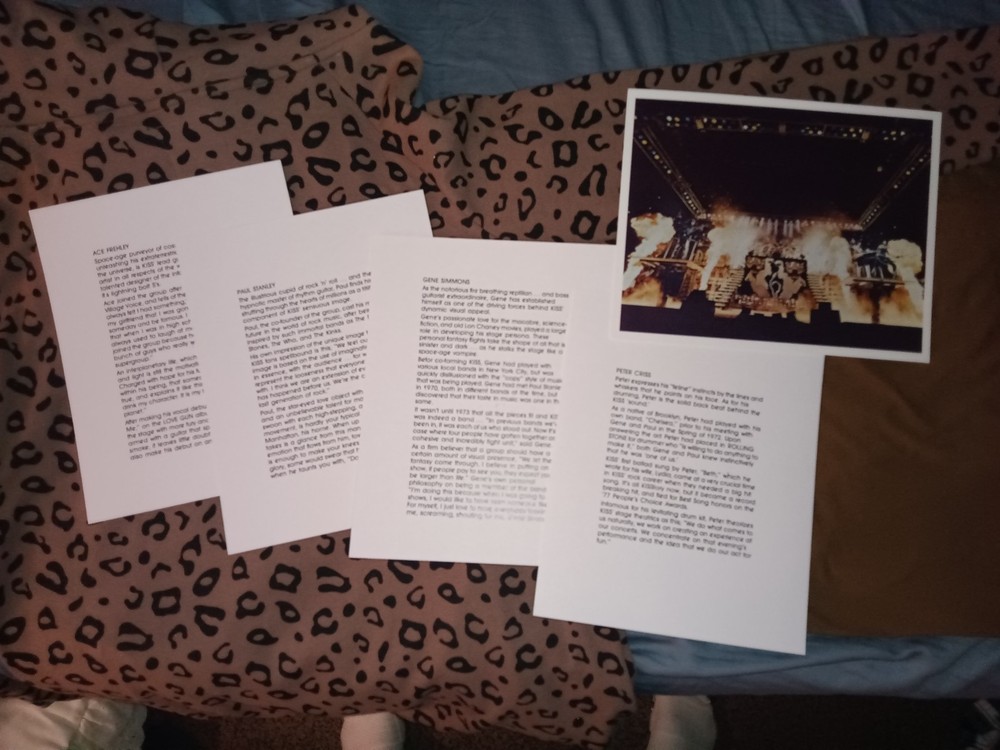 Kiss Classic photos 1977-78 Kiss Army 5 card new 8x10 re issue Ace Gene Alive 2
