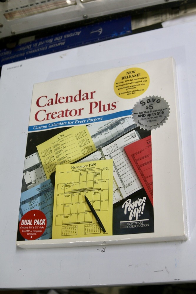Vintage SEALED Calendar Creator Plus for MS-DOS
