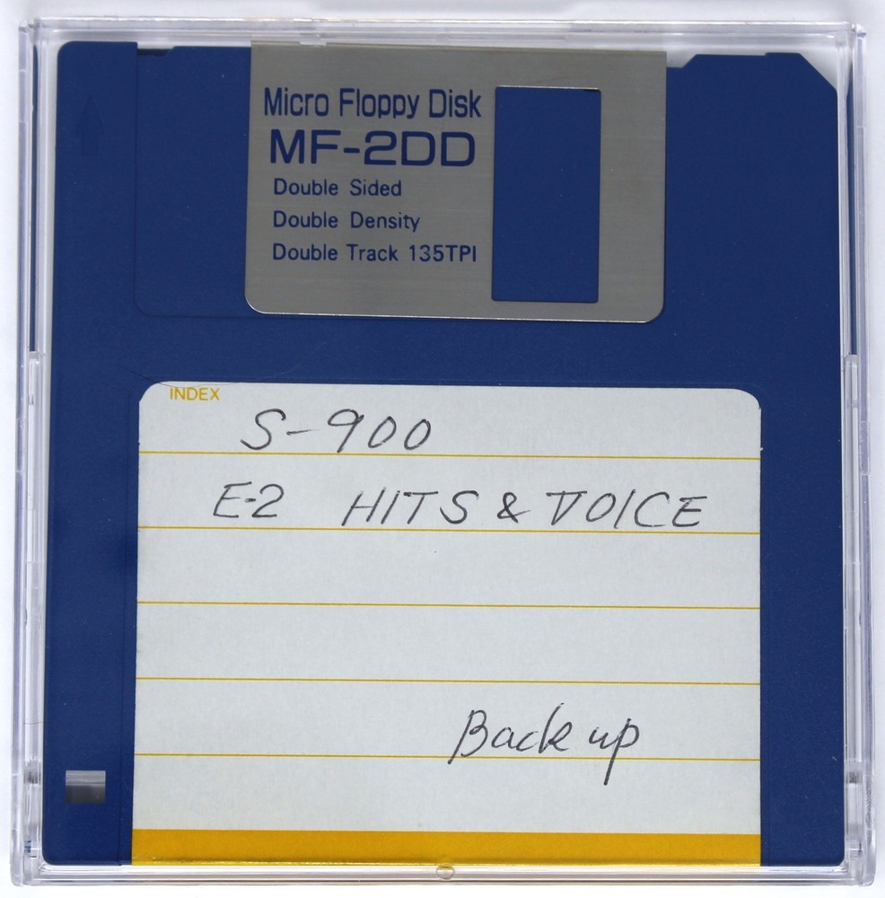 S-900 E-2 Hits & Voice Backup Akai S900 Format Floppy Disk
