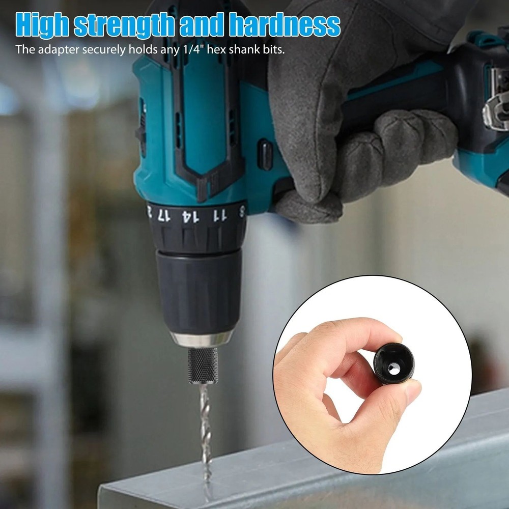 2* Socket Adapter Drill Hex Shank Chuck Change Impact Driver Tool 1/2" To 1/4"