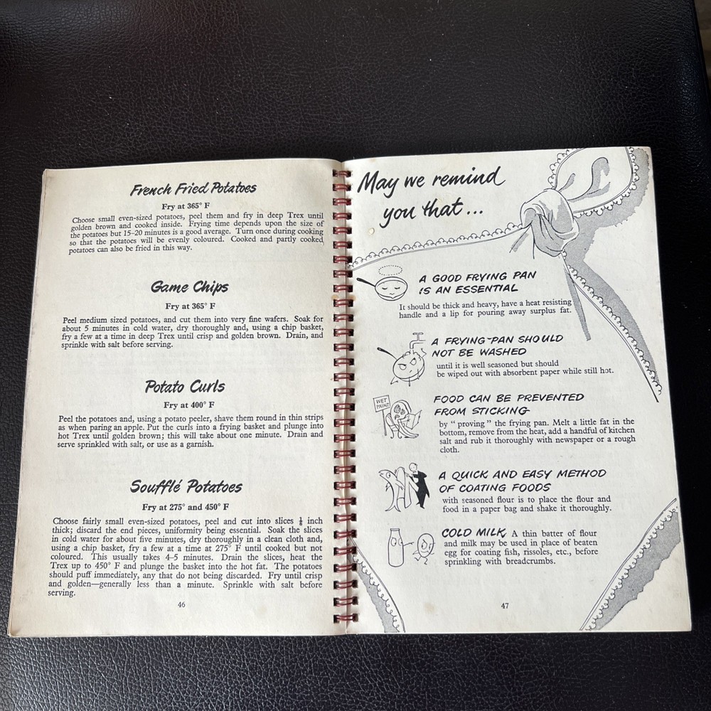 vintage Trex Cookery book