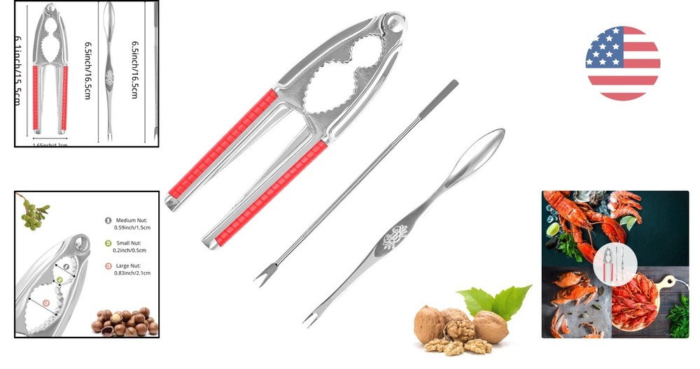 Nut Crackers Walnut Cracker Heavy Duty Shell Cracker Seafood Cracker Walnut Open