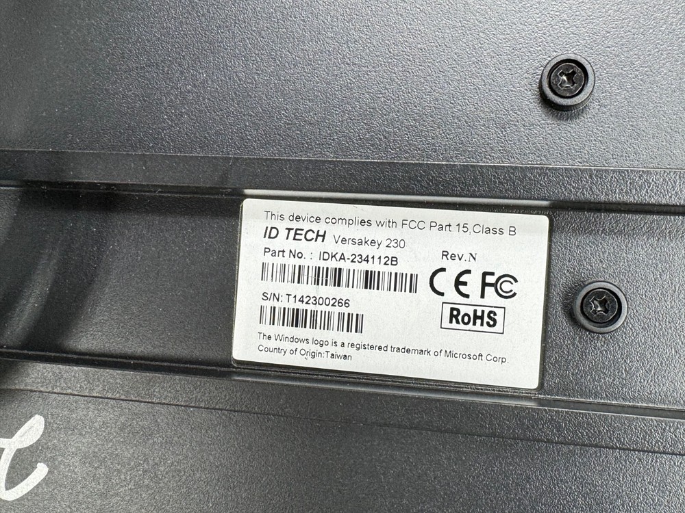 ID Tech With MagStripe Reader IDKA-234112B Keyboard USB - Quantity Available