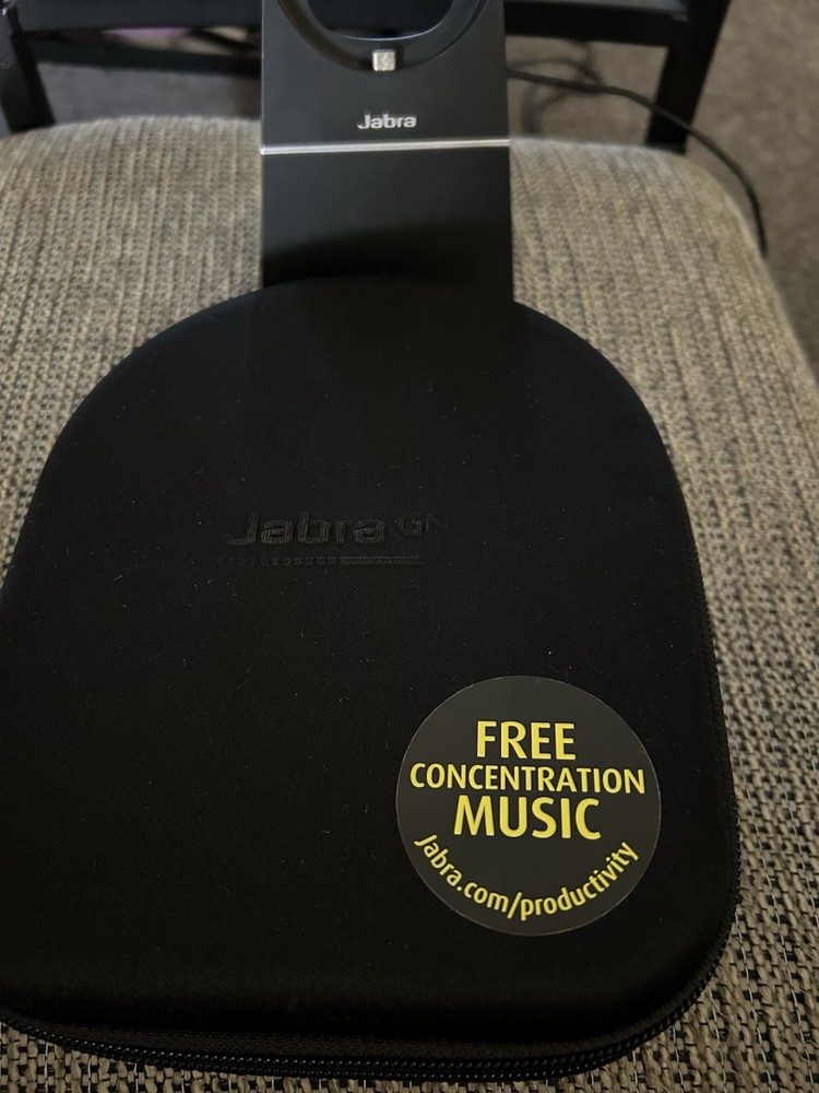 Jabra Evolve 75 Wireless Headset USB, Bluetooth Mic w/ Cable & Case with stand