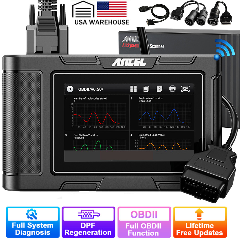 DIESEL TRUCK CODE READER SCANNER ALL SYSTEM DPF REGEN FOR CUMMINS PACCAR ENGINES