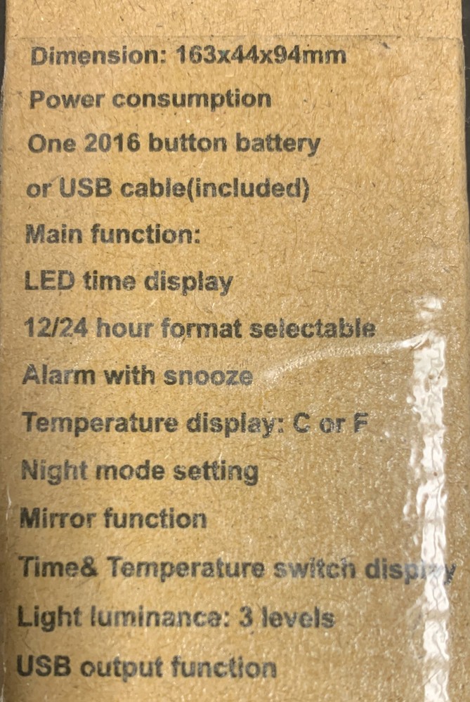 LED Mirror Multifunction Alarm Clock Brand New in Box