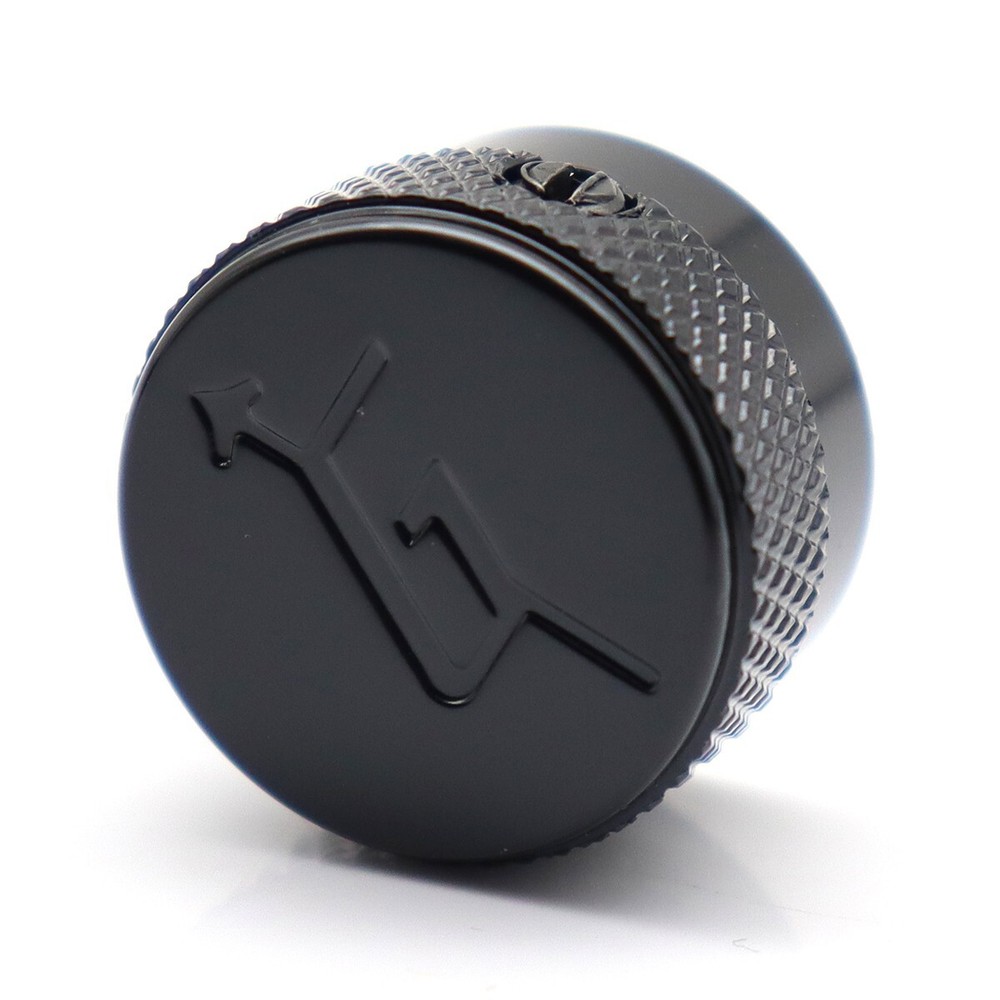 3Pcs Metal Guitar Knobs Gretsch “G” Arrow Logo Knobs Black with Flat Screwdriver