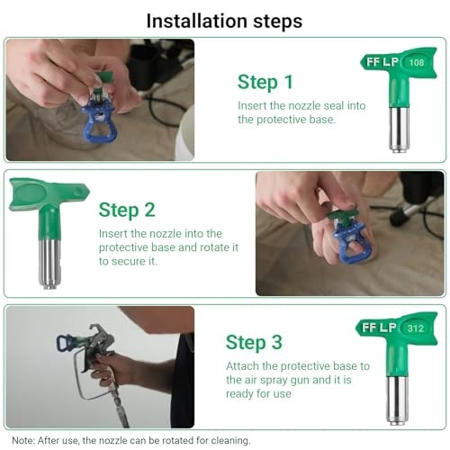 Low Pressure Airless Spray Tip 4-6in Pattern, 7/8in Thread for Paint Sprayers