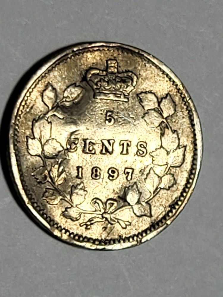 Canada 1897 VF Silver 5 cent