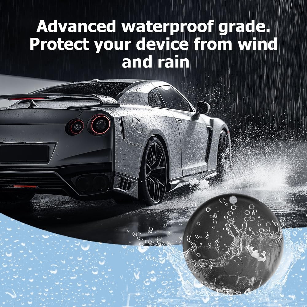 Undetectable GPS Tracker for Vehicles Work with Built-in APP small, black
