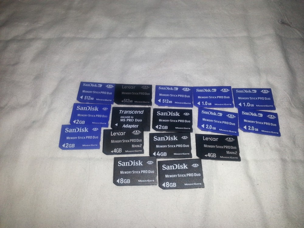 memory stick pro duo   sandisk plus others 1 adapter