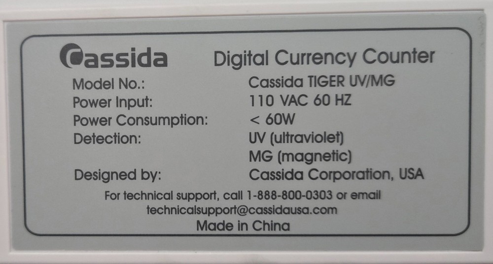 Cassida Tiger UV Digital Currency Counter