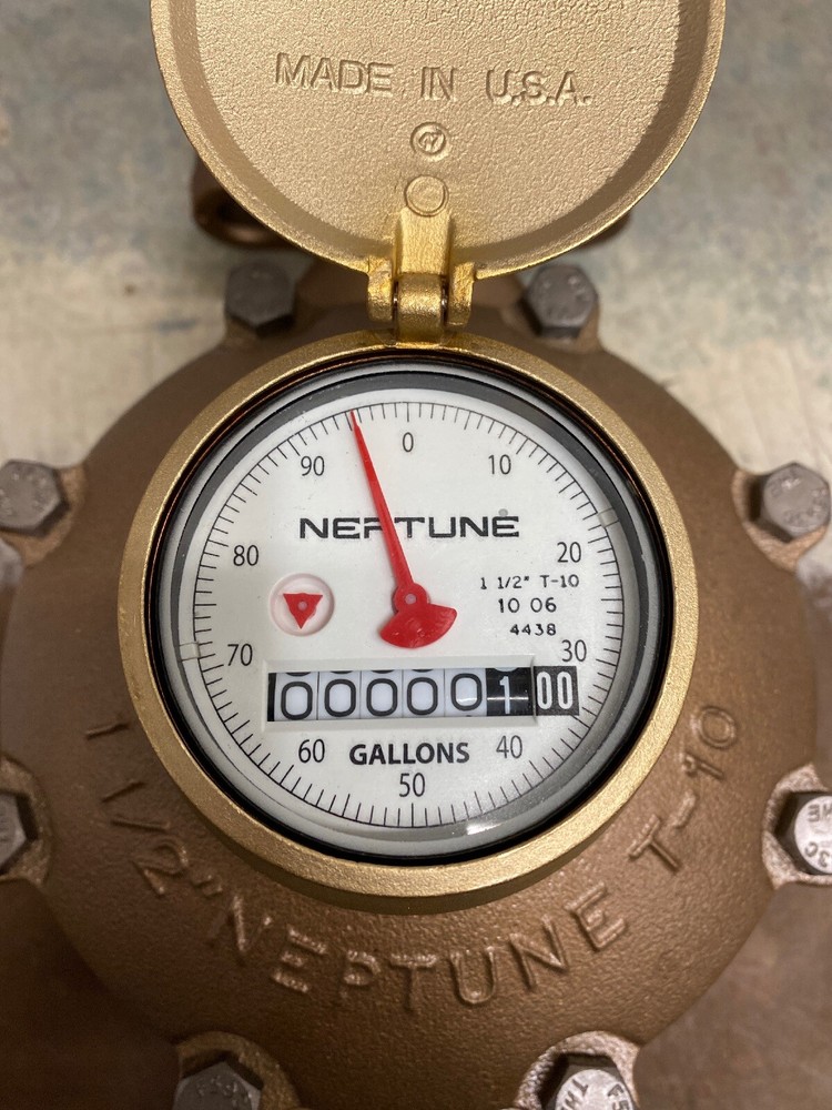Neptune 11/2 T-10 Water Meter Direct Reading